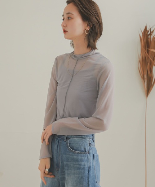 SENSE OF PLACE by URBAN RESEARCH（センスオブプレイスバイアーバンリサーチ）の「シアータートルアンサンブル（Tシャツ/カットソー・レディース・オフホワイト/ラベンダー・ONE）」の10枚目の写真