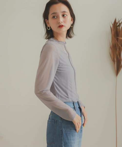 SENSE OF PLACE by URBAN RESEARCH（センスオブプレイスバイアーバンリサーチ）の「シアータートルアンサンブル（Tシャツ/カットソー・レディース・オフホワイト/ラベンダー・ONE）」の11枚目の写真