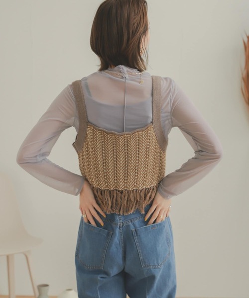 SENSE OF PLACE by URBAN RESEARCH（センスオブプレイスバイアーバンリサーチ）の「シアータートルアンサンブル（Tシャツ/カットソー・レディース・オフホワイト/ラベンダー・ONE）」の14枚目の写真