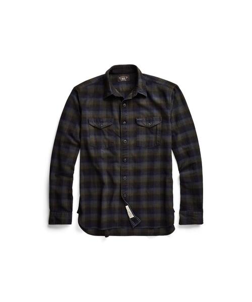 RRL（ダブル アール エル）の「プラッド ブラッシュド ワークシャツ