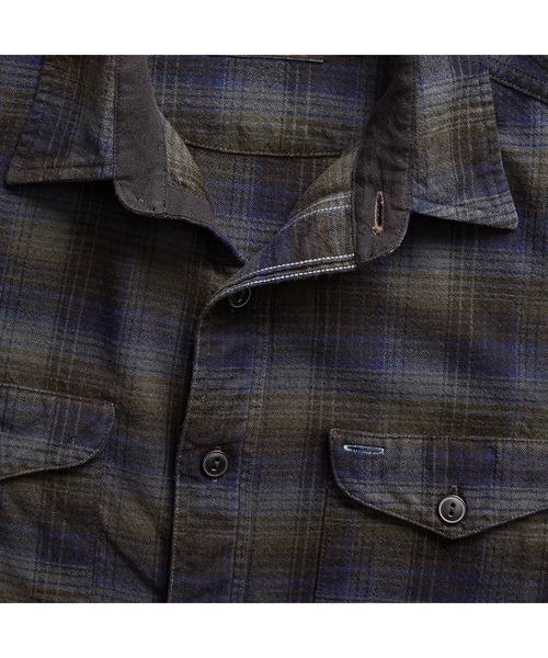 RRL（ダブル アール エル）の「プラッド ブラッシュド ワークシャツ