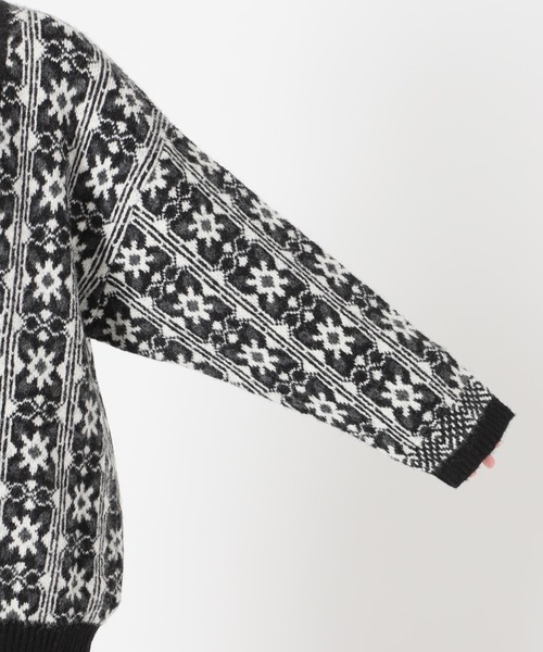 SLOBE citron. ジャガードニットカーディガン【手洗い可能