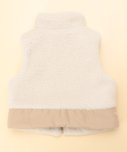 COMME CA ISM（コムサイズム）の「リバーシブル　中わた　ボアベスト(80・90サイズ)（ダウンベスト・キッズ・ベージュ/キャメル・80ｃｍ/90cm）」の5枚目の写真