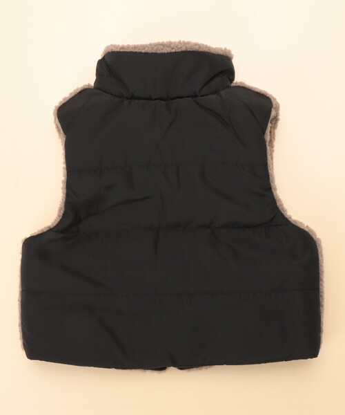 COMME CA ISM（コムサイズム）の「リバーシブル　中わた　ボアベスト(80・90サイズ)（ダウンベスト・キッズ・ベージュ/キャメル・80ｃｍ/90cm）」の6枚目の写真