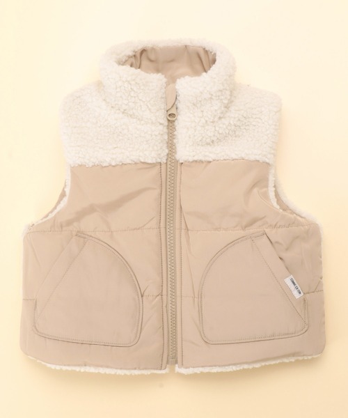 COMME CA ISM（コムサイズム）の「リバーシブル　中わた　ボアベスト(80・90サイズ)（ダウンベスト・キッズ・ベージュ/キャメル・80ｃｍ/90cm）」の20枚目の写真