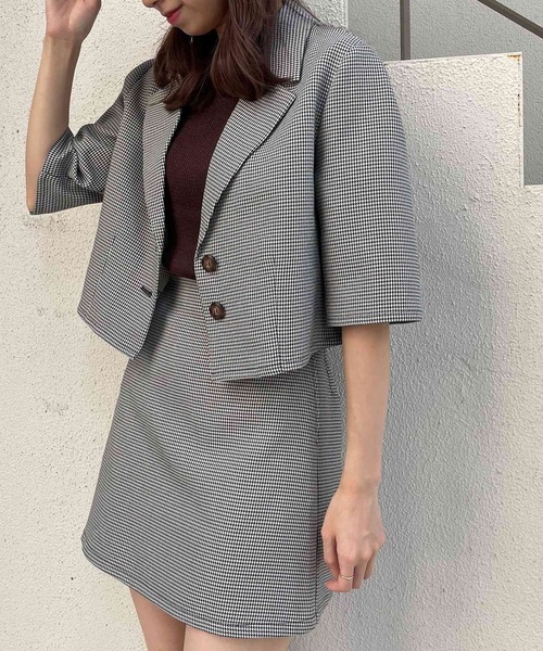 MAJESTIC LEGON(マジェスティックレゴン)の「Ladyハーフスリーブジャケット(シャツ/ブラウス・レディース・ブラウン/ブラック系その他/ブラウン系その他2・MEDIUM)」の2枚目の写真