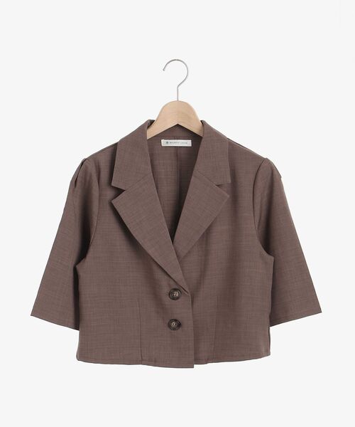 MAJESTIC LEGON(マジェスティックレゴン)の「Ladyハーフスリーブジャケット(シャツ/ブラウス・レディース・ブラウン/ブラック系その他/ブラウン系その他2・MEDIUM)」の13枚目の写真