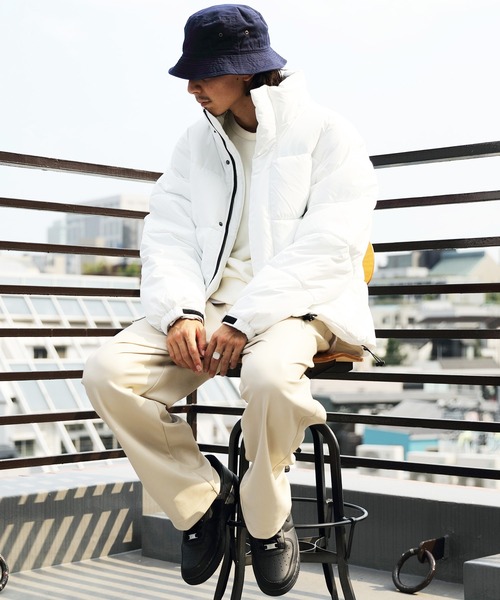 ８(eight)（エイト）の「中綿スタンドブルゾン（ダウンジャケット/コート・メンズ・ブラック/グレー/オフホワイト/ブルー・MEDIUM/LARGE/X-LARGE）」の17枚目の写真