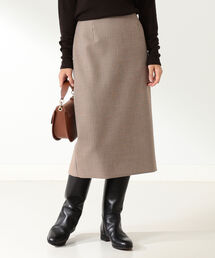 Demi-Luxe BEAMS / チェック セミタイトスカート