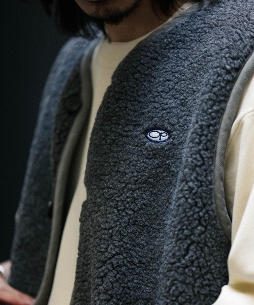 Ocean Pacific（オーシャンパシフィック）の「『別注』Ocean Pacific×Sonny Label　ボアベスト（その他アウター・メンズ・チャコールグレー/ベージュ・MEDIUM/LARGE）」の7枚目の写真