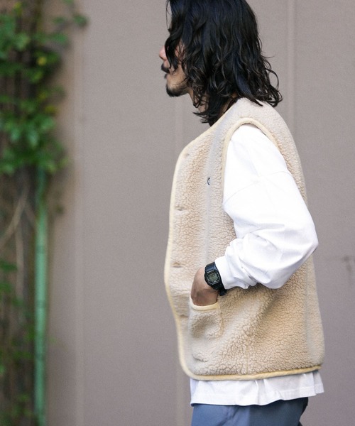 Ocean Pacific（オーシャンパシフィック）の「『別注』Ocean Pacific×Sonny Label　ボアベスト（その他アウター・メンズ・チャコールグレー/ベージュ・MEDIUM/LARGE）」の19枚目の写真