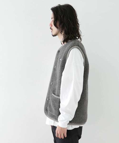 Ocean Pacific（オーシャンパシフィック）の「『別注』Ocean Pacific×Sonny Label　ボアベスト（その他アウター・メンズ・チャコールグレー/ベージュ・MEDIUM/LARGE）」の13枚目の写真