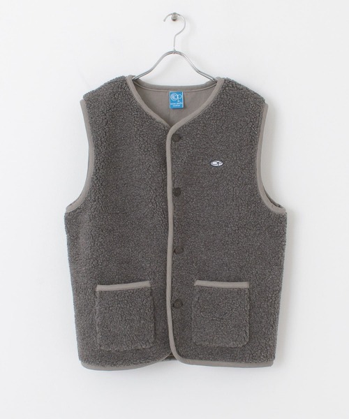 Ocean Pacific（オーシャンパシフィック）の「『別注』Ocean Pacific×Sonny Label　ボアベスト（その他アウター・メンズ・チャコールグレー/ベージュ・MEDIUM/LARGE）」の4枚目の写真