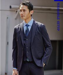 WORK TRIP OUTFITS GREEN LABEL RELAXING | WTO TWPU サージ無地 スリム スーツジャケット -ウォッシャブル・防シワ・ストレッチ-(スーツジャケット)