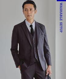 WORK TRIP OUTFITS GREEN LABEL RELAXING | WTO TWPU サージ無地 スリム スーツジャケット -ウォッシャブル・防シワ・ストレッチ-(スーツジャケット)