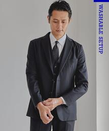 WORK TRIP OUTFITS GREEN LABEL RELAXING | WTO TWPU サージ無地 スリム スーツジャケット -ウォッシャブル・防シワ・ストレッチ-(スーツジャケット)