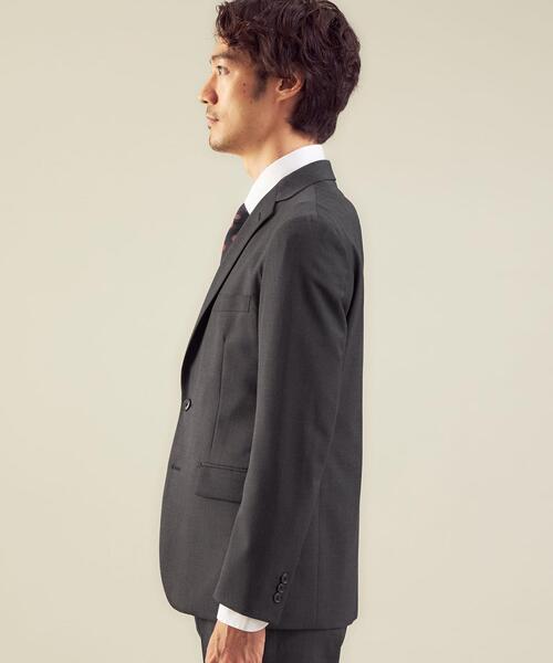 WORK TRIP OUTFITS GREEN LABEL RELAXING(ワークトリップアウトフィッツグリーンレーベル リラクシング)の「WTO TWPU サージ無地 スリム スーツジャケット -ウォッシャブル・防シワ・ストレッチ- **(スーツジャケット・メンズ・ダークグレー/ネイビー/ブラック・S/44/L/48/XL/50/XS/42/XXS/40/M/46)」の16枚目の写真