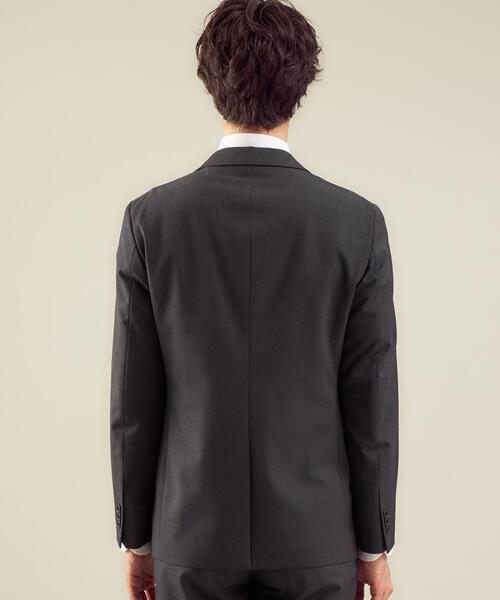 WORK TRIP OUTFITS GREEN LABEL RELAXING(ワークトリップアウトフィッツグリーンレーベル リラクシング)の「WTO TWPU サージ無地 スリム スーツジャケット -ウォッシャブル・防シワ・ストレッチ- **(スーツジャケット・メンズ・ダークグレー/ネイビー/ブラック・S/44/L/48/XL/50/XS/42/XXS/40/M/46)」の8枚目の写真
