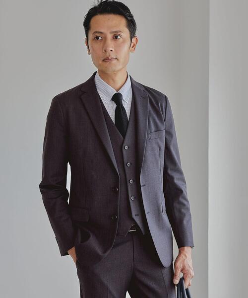 WORK TRIP OUTFITS GREEN LABEL RELAXING(ワークトリップアウトフィッツグリーンレーベル リラクシング)の「WTO TWPU サージ無地 スリム スーツジャケット -ウォッシャブル・防シワ・ストレッチ- **(スーツジャケット・メンズ・ダークグレー/ネイビー/ブラック・S/44/L/48/XL/50/XS/42/XXS/40/M/46)」の3枚目の写真