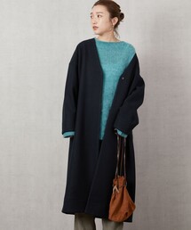 FREAK'S STORE | ▽【WEB限定】カットソーノーカラーコート(ガウンコート)(ノーカラーコート)