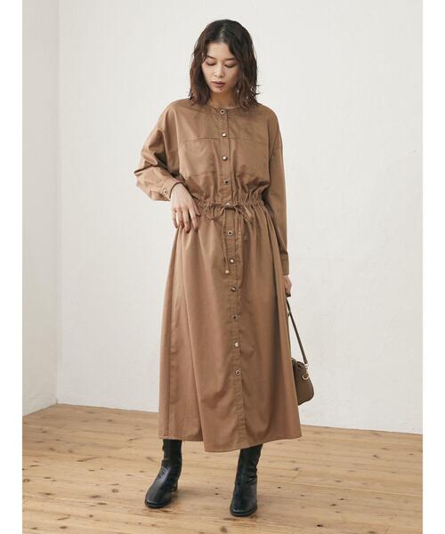 Green Parks(グリーンパークス)の「・ELENCARE DUE イロイロボタンワンピース*(ワンピース・レディース・ブラック/ネイビー/ブラウン/ピンク・FREE)」の11枚目の写真