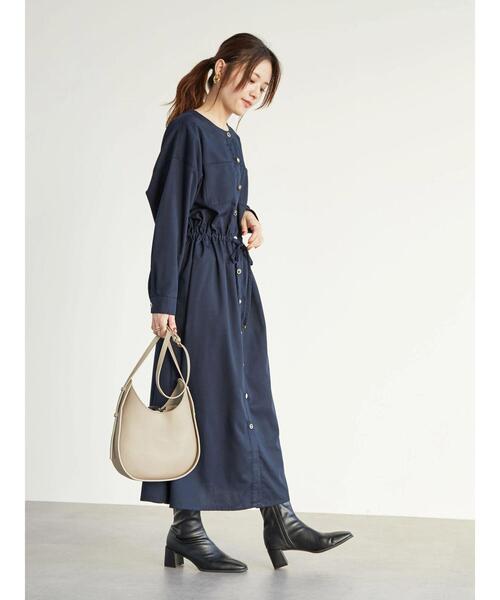 Green Parks(グリーンパークス)の「・ELENCARE DUE イロイロボタンワンピース*(ワンピース・レディース・ブラック/ネイビー/ブラウン/ピンク・FREE)」の6枚目の写真