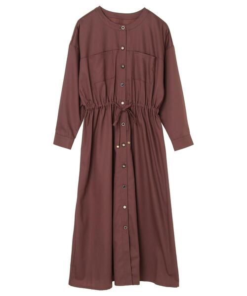 Green Parks(グリーンパークス)の「・ELENCARE DUE イロイロボタンワンピース*(ワンピース・レディース・ブラック/ネイビー/ブラウン/ピンク・FREE)」の4枚目の写真