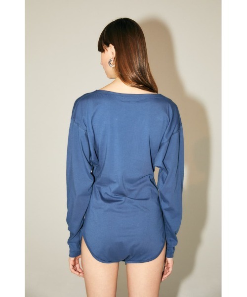 M_(エムアンダーバー)の「【M_】BODYSUITS(Tシャツ/カットソー・レディース・アイボリー/ブルー/ブラウン・FREE)」の5枚目の写真