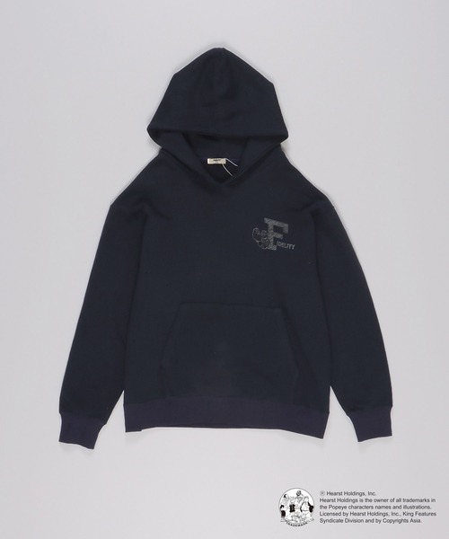FIDELITY(フィデリティ)の「POPEYE HOODIE / ポパイフーディー / パーカー(パーカー・メンズ・キナリ/グレー/ネイビー・MEDIUM/LARGE)」の1枚目の写真
