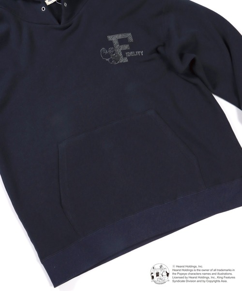 FIDELITY(フィデリティ)の「POPEYE HOODIE / ポパイフーディー / パーカー(パーカー・メンズ・キナリ/グレー/ネイビー・MEDIUM/LARGE)」の11枚目の写真