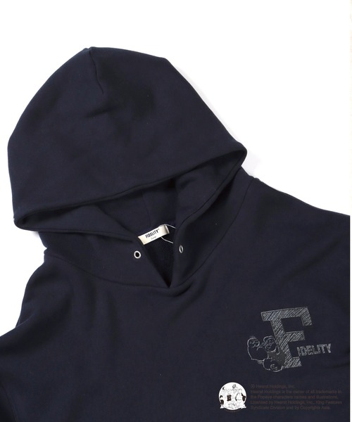FIDELITY(フィデリティ)の「POPEYE HOODIE / ポパイフーディー / パーカー(パーカー・メンズ・キナリ/グレー/ネイビー・MEDIUM/LARGE)」の9枚目の写真