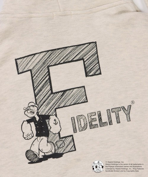 FIDELITY(フィデリティ)の「POPEYE HOODIE / ポパイフーディー / パーカー(パーカー・メンズ・キナリ/グレー/ネイビー・MEDIUM/LARGE)」の6枚目の写真
