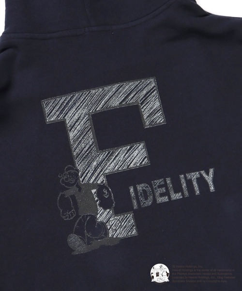FIDELITY(フィデリティ)の「POPEYE HOODIE / ポパイフーディー / パーカー(パーカー・メンズ・キナリ/グレー/ネイビー・MEDIUM/LARGE)」の4枚目の写真