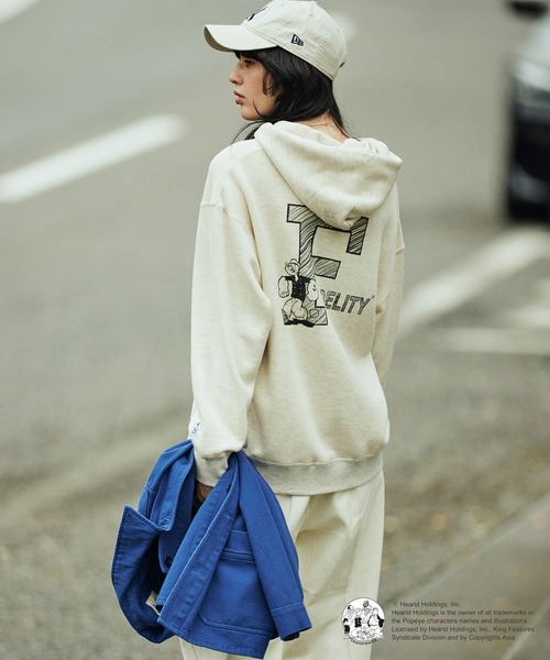 FIDELITY(フィデリティ)の「POPEYE HOODIE / ポパイフーディー / パーカー(パーカー・メンズ・キナリ/グレー/ネイビー・MEDIUM/LARGE)」の18枚目の写真