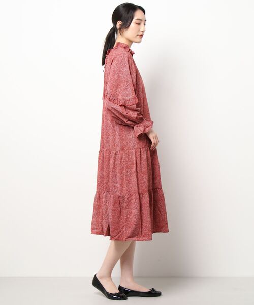 RETRO GIRL（レトロガール）の「2WAYフリル柄ワンピース（ワンピース・レディース・ブラック系その他/グリーン系その他/レッド系その他・FREE）」の5枚目の写真