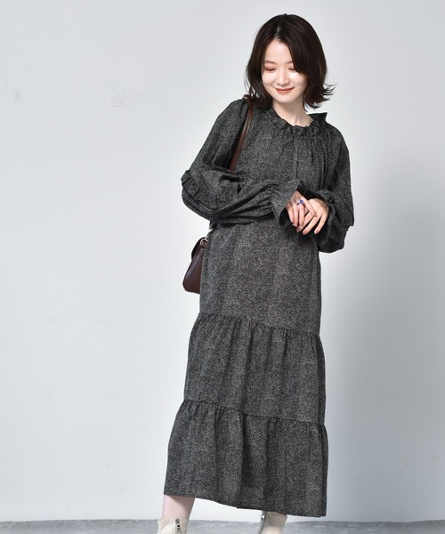 RETRO GIRL（レトロガール）の「2WAYフリル柄ワンピース（ワンピース・レディース・ブラック系その他/グリーン系その他/レッド系その他・FREE）」の8枚目の写真