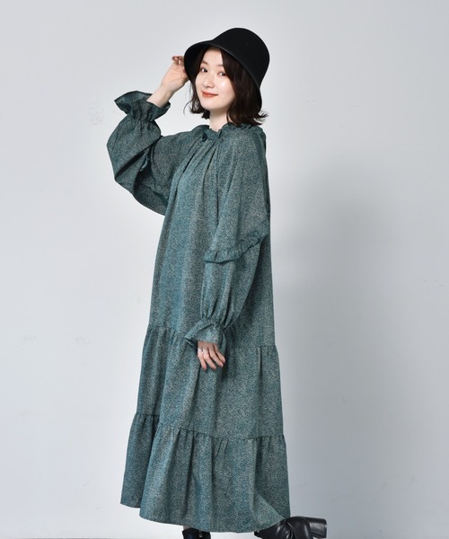RETRO GIRL（レトロガール）の「2WAYフリル柄ワンピース（ワンピース・レディース・ブラック系その他/グリーン系その他/レッド系その他・FREE）」の12枚目の写真