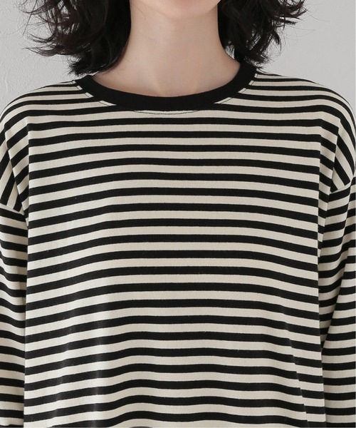 JOURNAL STANDARD relume(ジャーナルスタンダード レリューム)の「クウボウボーダーロングスリーブTEE(Tシャツ/カットソー・レディース・ブラック/ホワイト/ベージュ・FREE)」の21枚目の写真