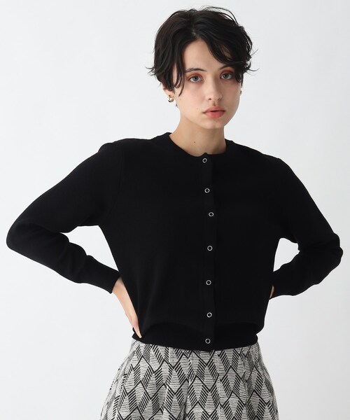 AG by aquagirl（エージーバイアクアガール）の「◆リングドットボタンニットカーディガン【WEB限定サイズ】（カーディガン/ボレロ・レディース・ホワイト系/ブラック/レッド系1/ブルー・36/38/40）」の2枚目の写真