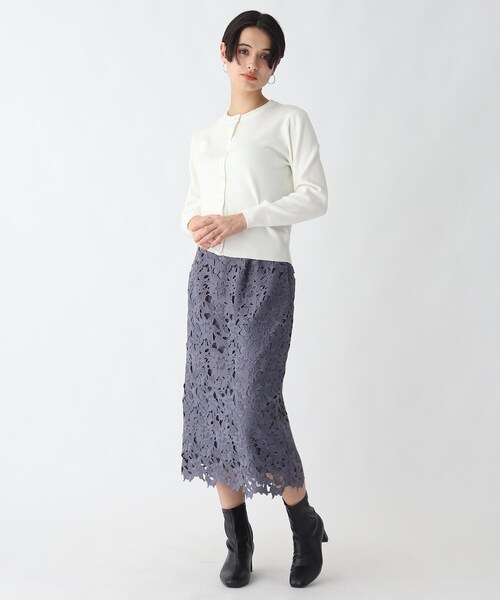 AG by aquagirl（エージーバイアクアガール）の「◆リングドットボタンニットカーディガン【WEB限定サイズ】（カーディガン/ボレロ・レディース・ホワイト系/ブラック/レッド系1/ブルー・36/38/40）」の14枚目の写真