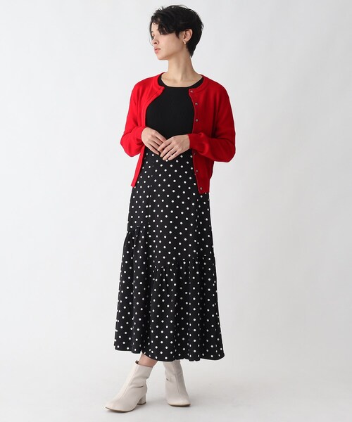 AG by aquagirl（エージーバイアクアガール）の「◆リングドットボタンニットカーディガン【WEB限定サイズ】（カーディガン/ボレロ・レディース・ホワイト系/ブラック/レッド系1/ブルー・36/38/40）」の10枚目の写真