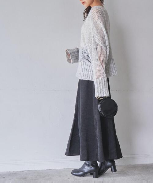 coen（コーエン）の「起毛サテンスカート（スカート・レディース・ブラウン/ブラック/オリーブ・LARGE/MEDIUM）」の14枚目の写真