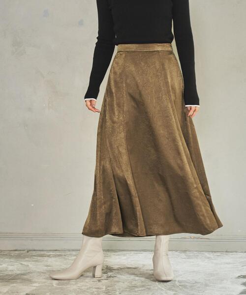 coen（コーエン）の「起毛サテンスカート（スカート・レディース・ブラウン/ブラック/オリーブ・LARGE/MEDIUM）」の13枚目の写真