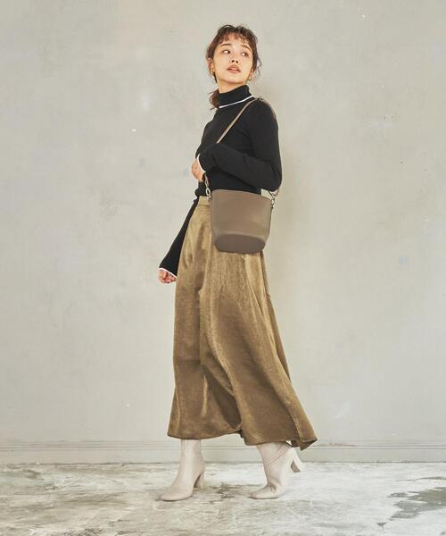 coen（コーエン）の「起毛サテンスカート（スカート・レディース・ブラウン/ブラック/オリーブ・LARGE/MEDIUM）」の12枚目の写真