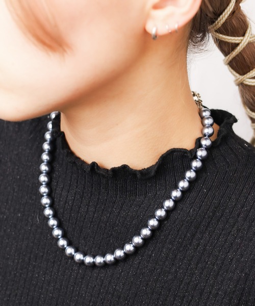76】9ミリガラスパールネックレス（ネックレス）｜ARCHIVER