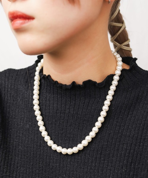 76】9ミリガラスパールネックレス（ネックレス）｜ARCHIVER