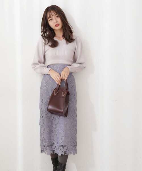 PROPORTION BODY DRESSING(プロポーションボディドレッシング)の「ハートカットアンジェリーナ / 1211270109(ニット/セーター・レディース・ホワイト/ブルー/グレー・SMALL/MEDIUM)」の6枚目の写真