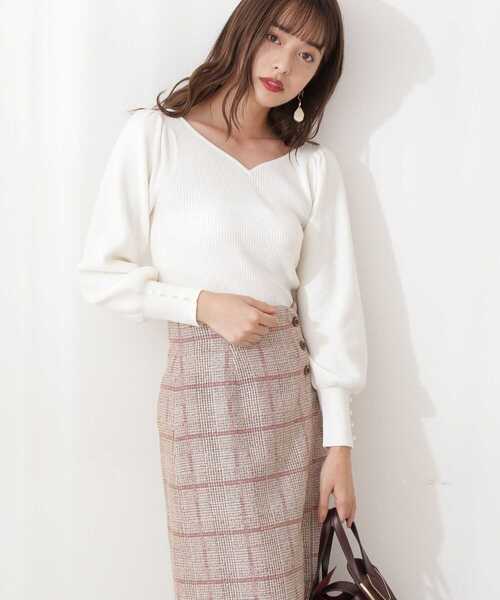 PROPORTION BODY DRESSING(プロポーションボディドレッシング)の「ハートカットアンジェリーナ / 1211270109(ニット/セーター・レディース・ホワイト/ブルー/グレー・SMALL/MEDIUM)」の14枚目の写真