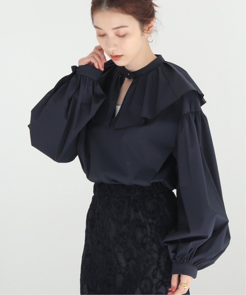 VERMEIL par iena 200/2スーピマメンBigカラーブラウス美品 【公式通販】