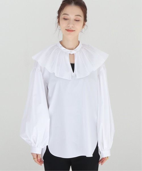 VERMEIL par iena 200/2スーピマメンBigカラーブラウス美品 【公式通販】